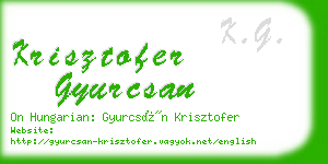 krisztofer gyurcsan business card